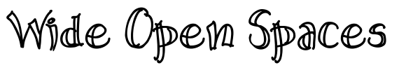 Wide Open Spaces font preview